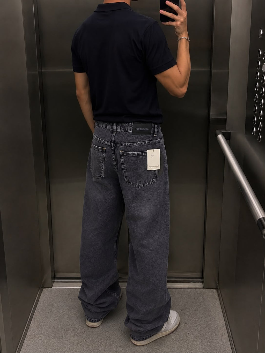 Washed Grey Baggy Denim Jeans (Unisex)