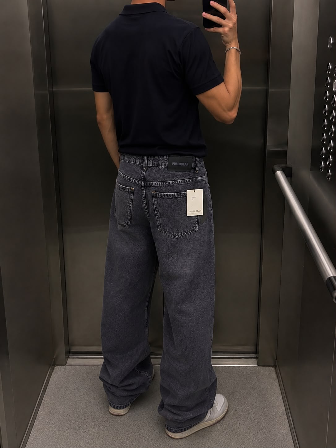 Washed Grey Baggy Denim Jeans (Unisex)