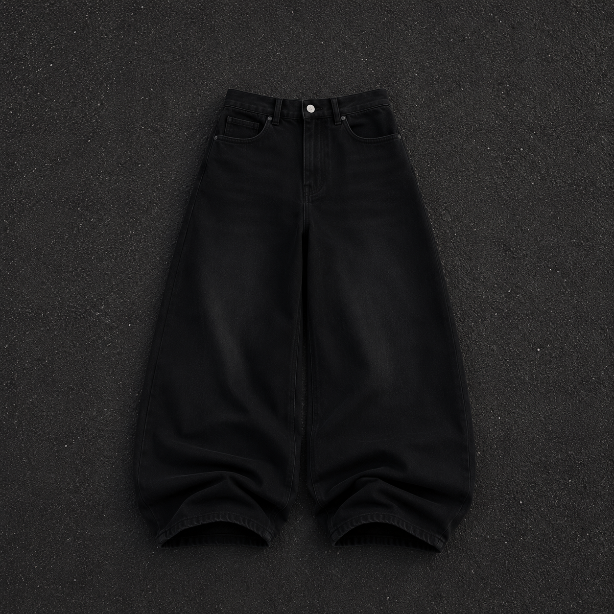 Oversized Baggy Jeans - Drop Waist Denim