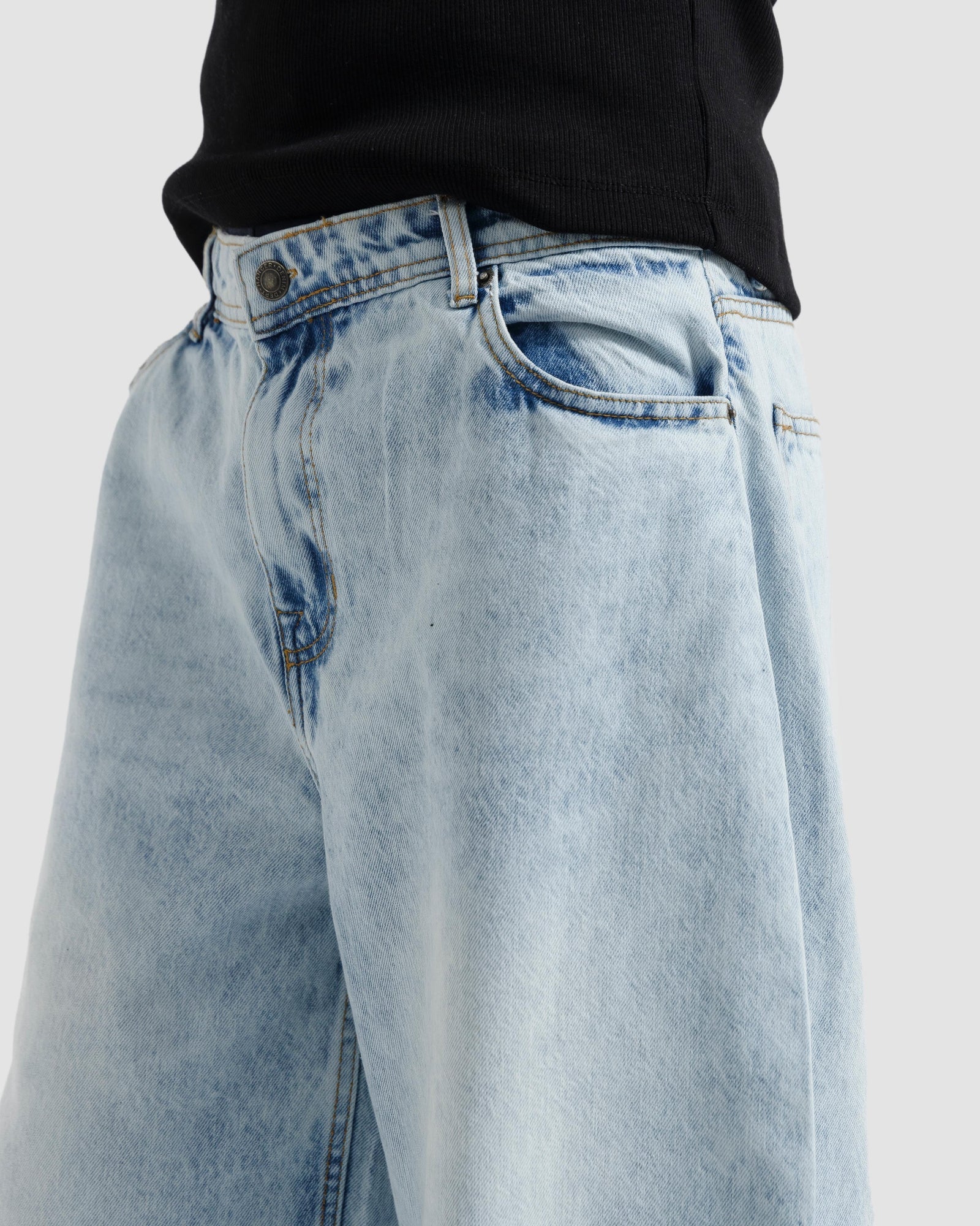 Oversized Baggy Jeans - Drop Waist Denim