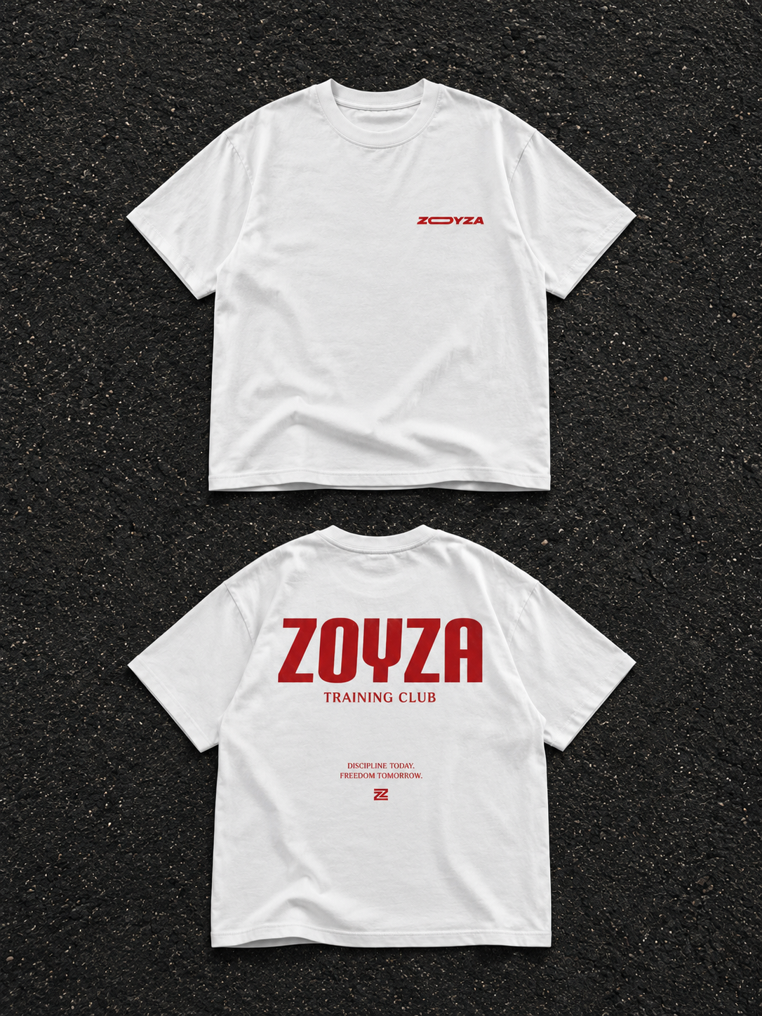 ZOYZA Training Club Oversized T-Shirt – White