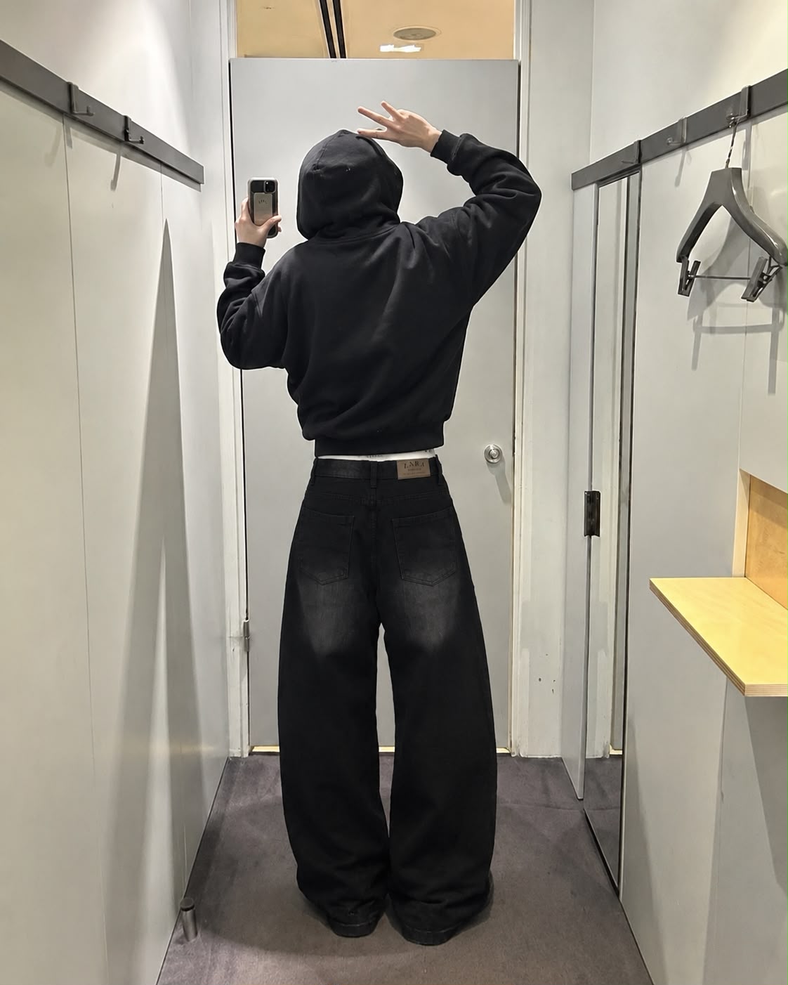 Washed Black Baggy Denim Jeans (Unisex)