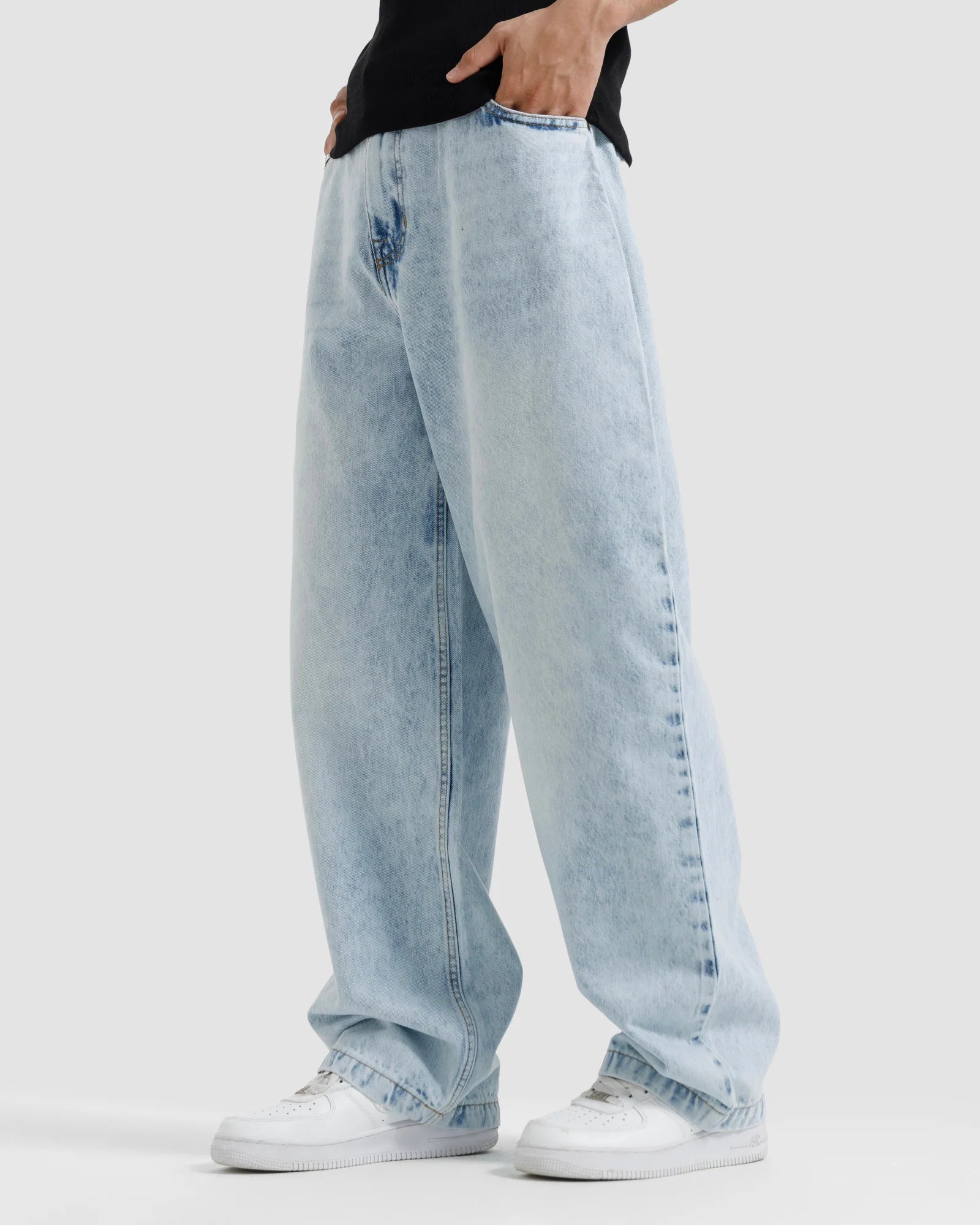 Oversized Baggy Jeans - Drop Waist Denim