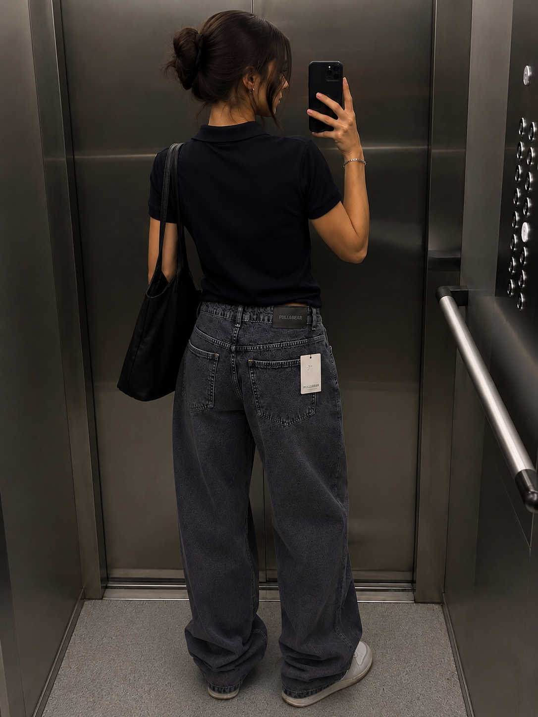 Washed Grey Baggy Denim Jeans (Unisex)
