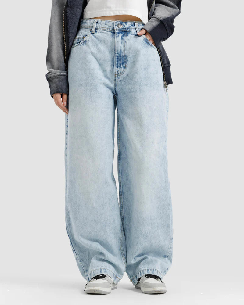 Oversized Baggy Jeans - Drop Waist Denim