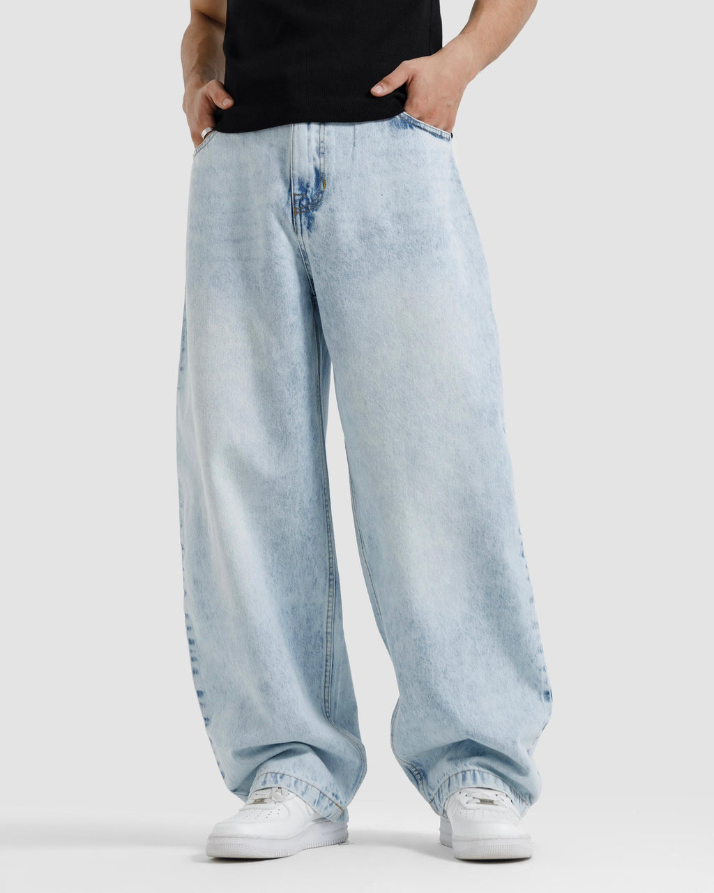 Oversized Baggy Jeans - Drop Waist Denim