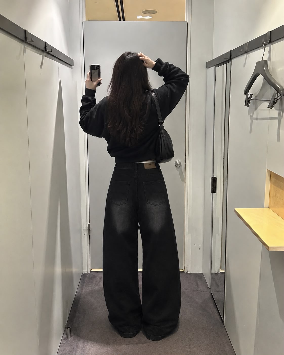 Washed Black Baggy Denim Jeans (Unisex)