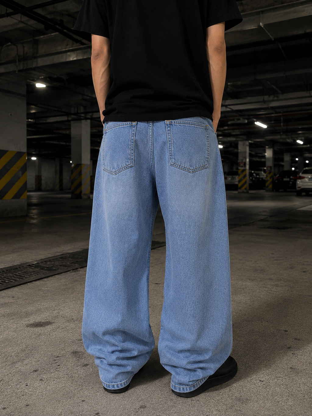 Shadow Black Ultra Baggy Jeans | Zoyza Streetwear Denim