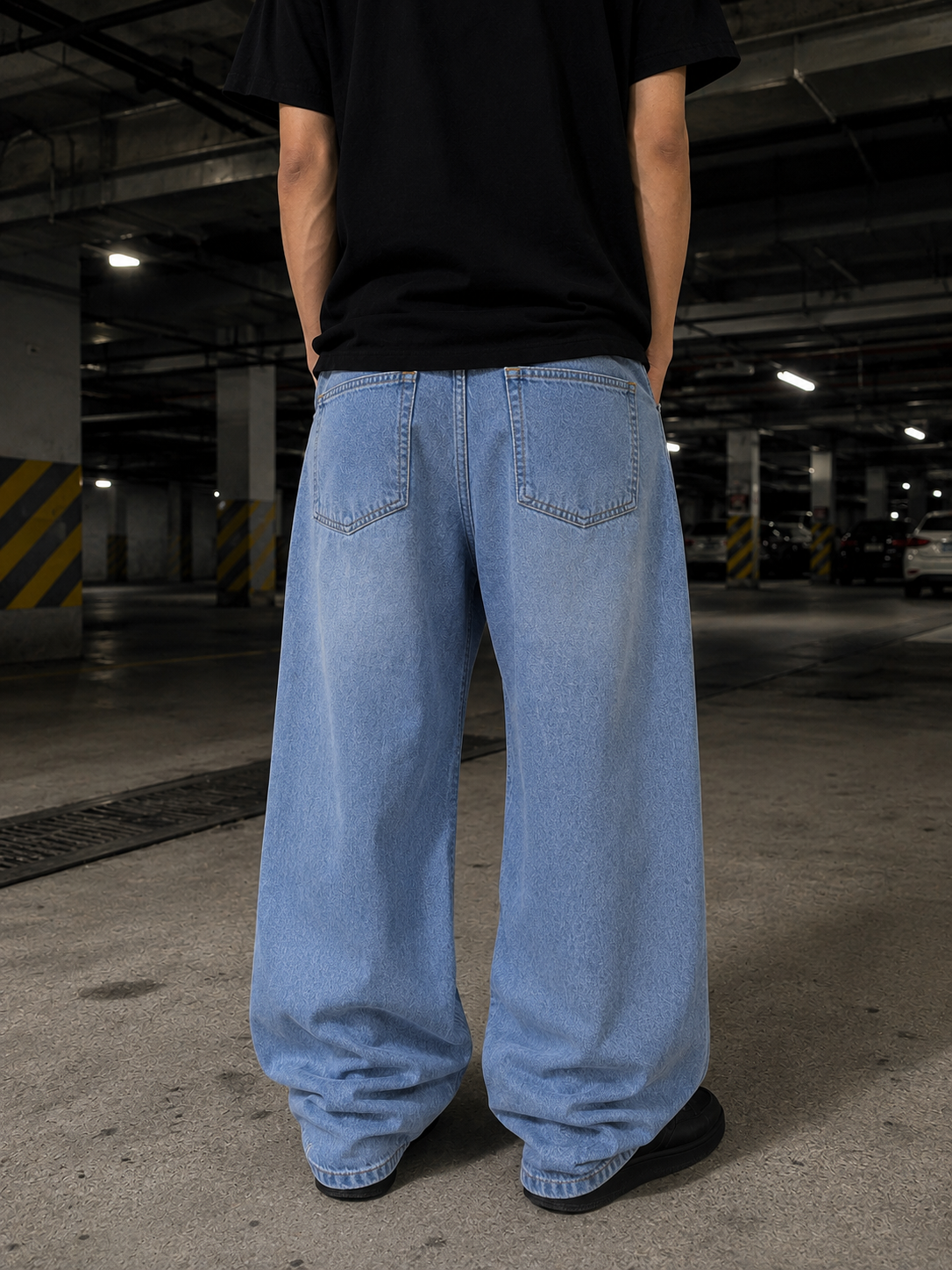 Shadow Black Ultra Baggy Jeans | Zoyza Streetwear Denim