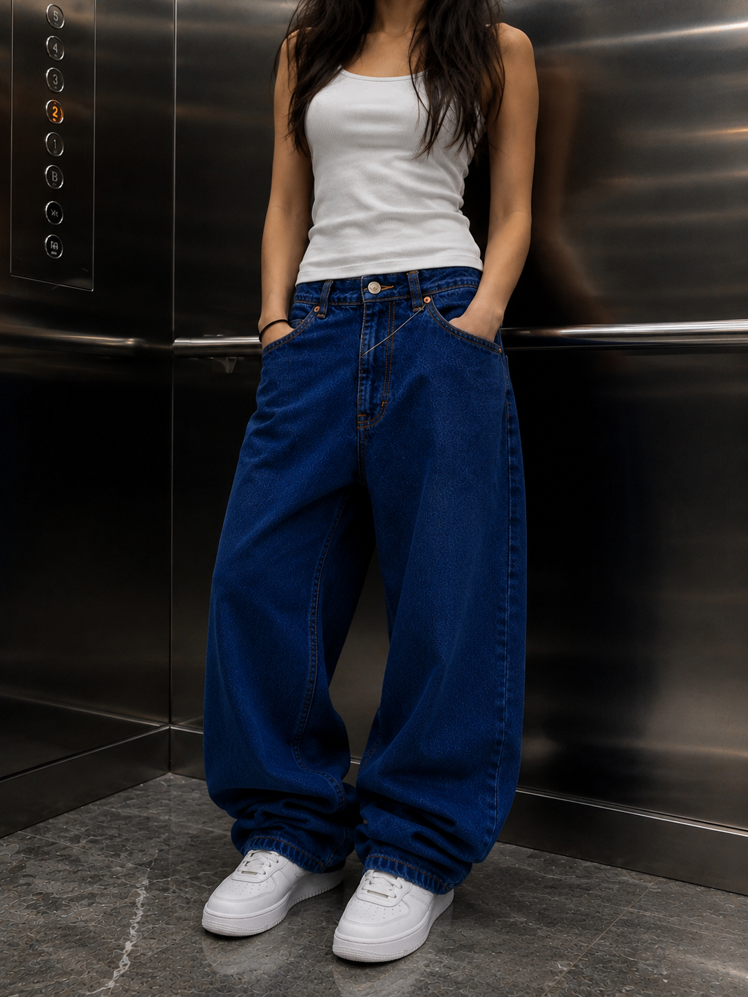 Midnight Indigo Ultra Baggy Jeans | Zoyza Streetwear Denim