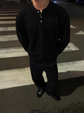 Black Henley — Essential Long Sleeve