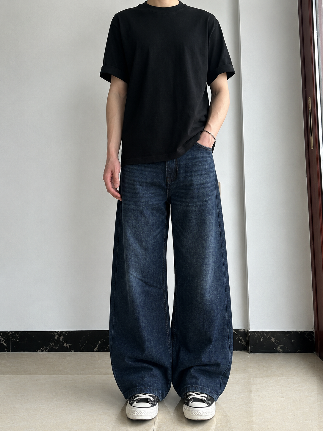 ZOYZA Deep Indigo Baggy Jeans (unisex)