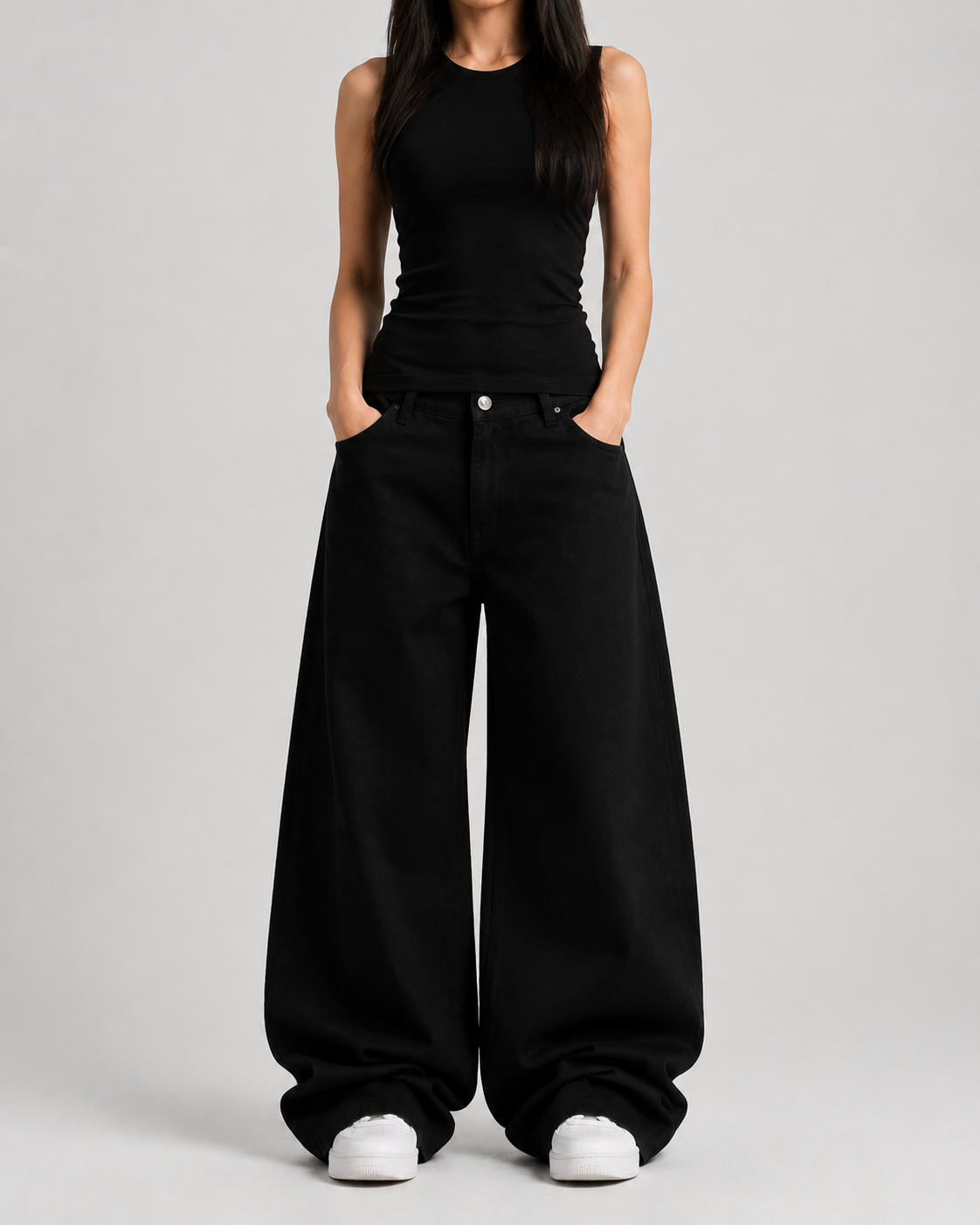 Obsidian Ultra Baggy Jeans | Zoyza Streetwear Denim