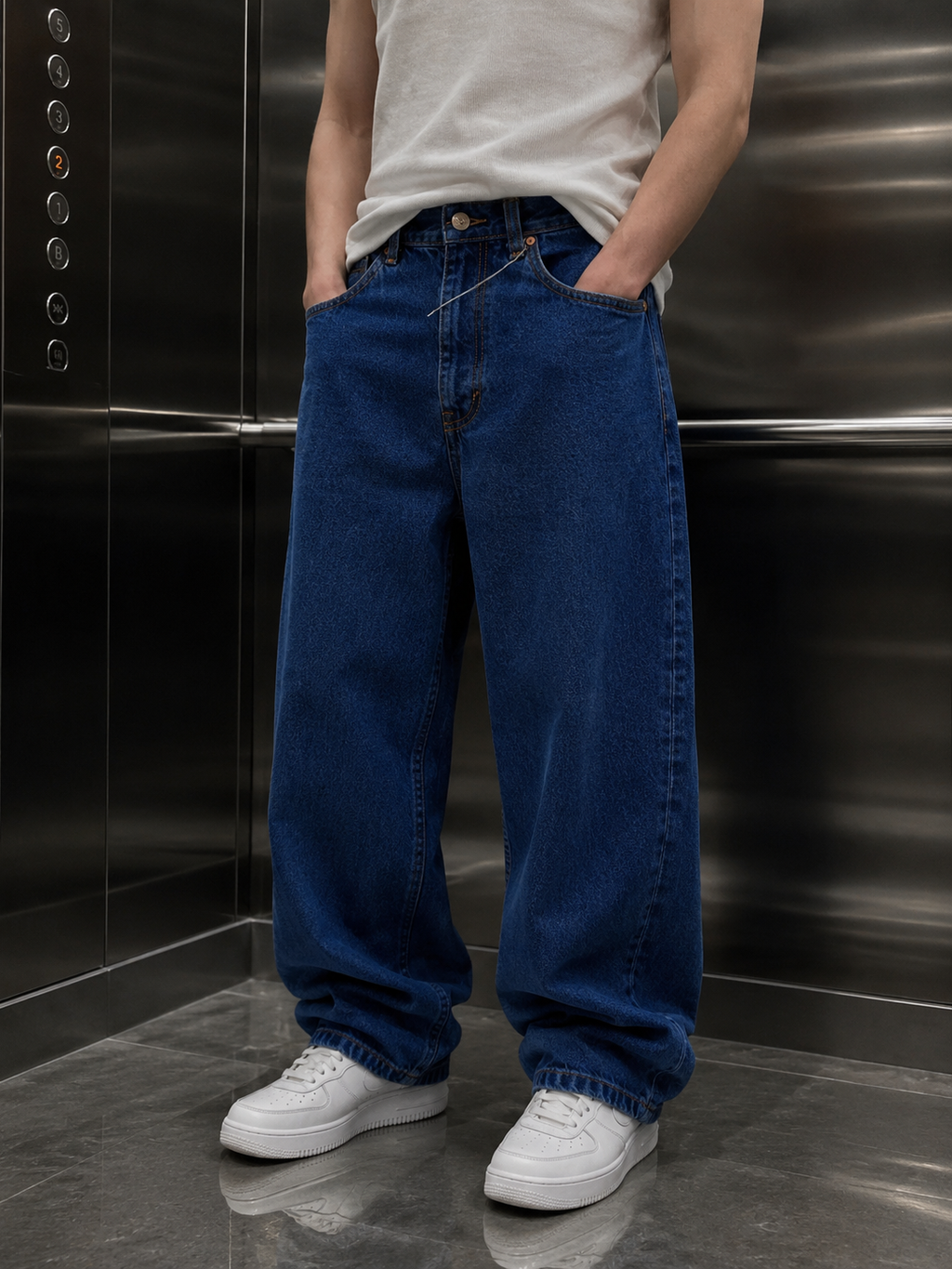 Midnight Indigo Ultra Baggy Jeans | Zoyza Streetwear Denim
