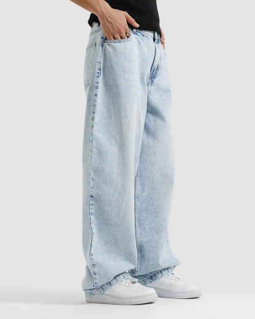 Oversized Baggy Jeans - Drop Waist Denim