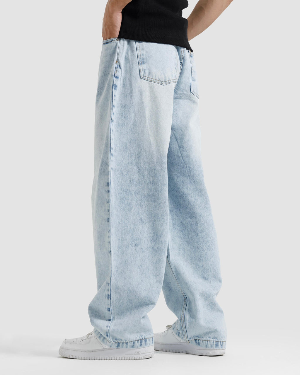 Oversized Baggy Jeans - Drop Waist Denim