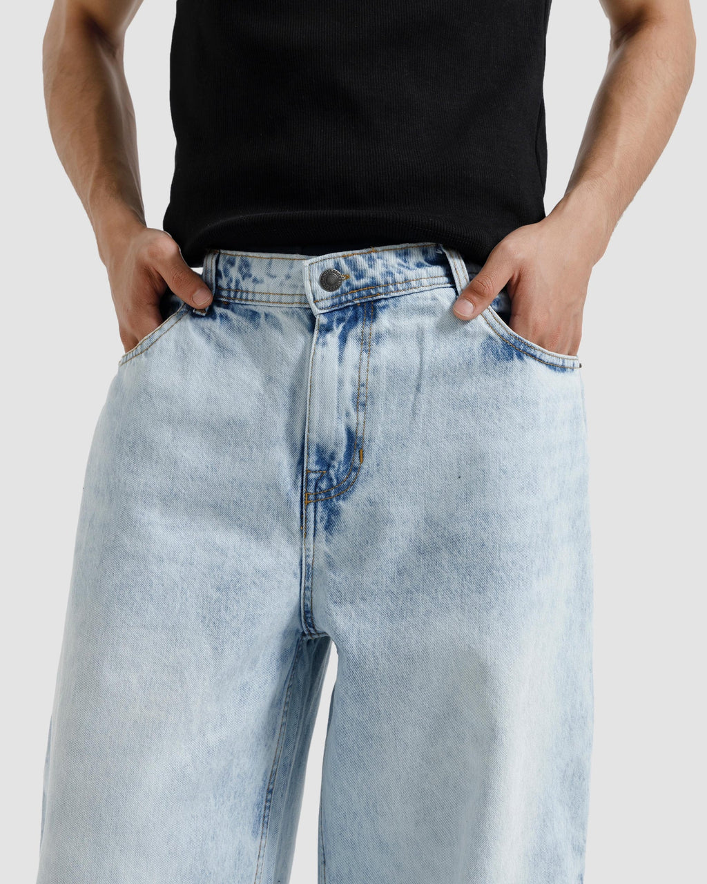Oversized Baggy Jeans - Drop Waist Denim