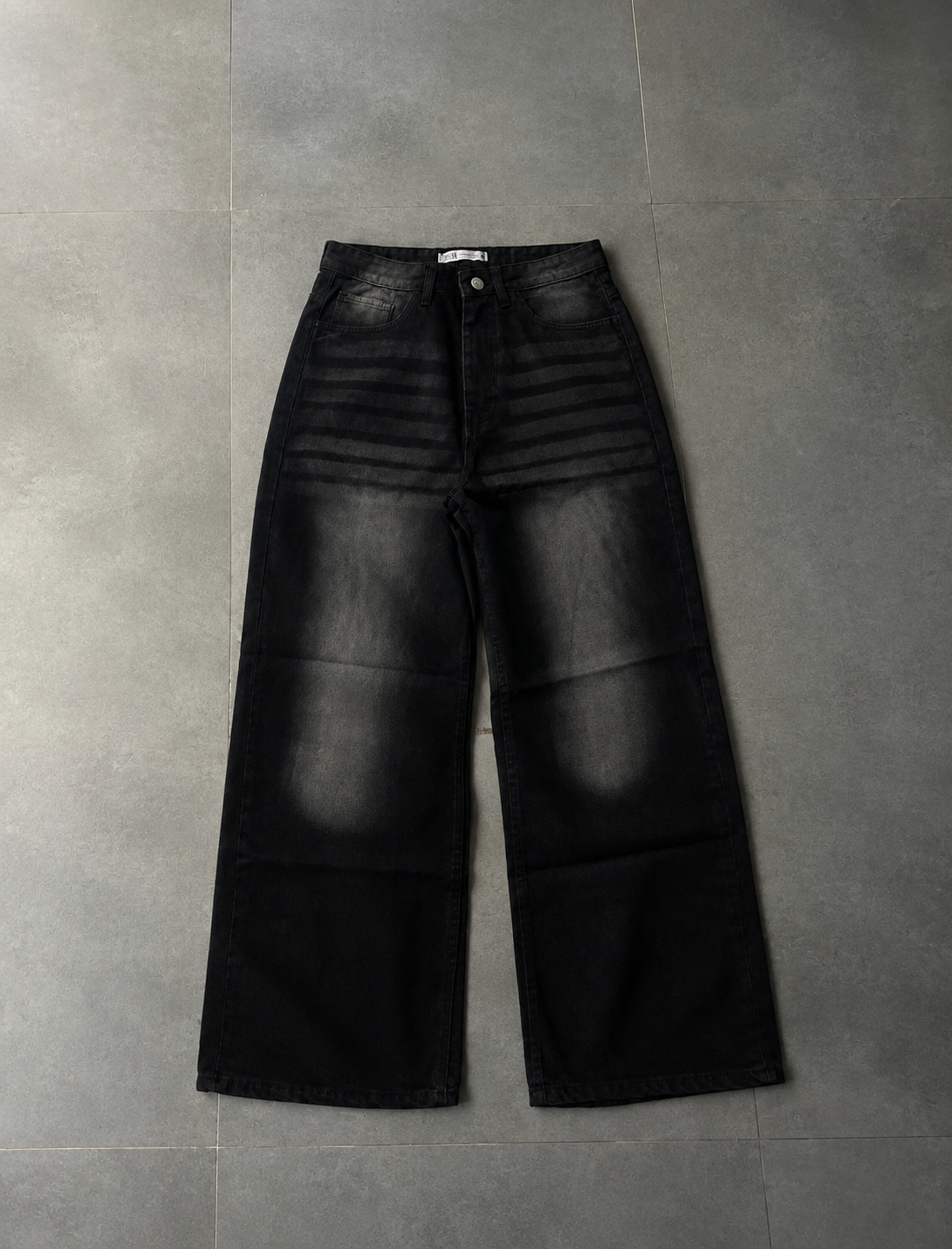 Washed Black Baggy Denim Jeans (Unisex)