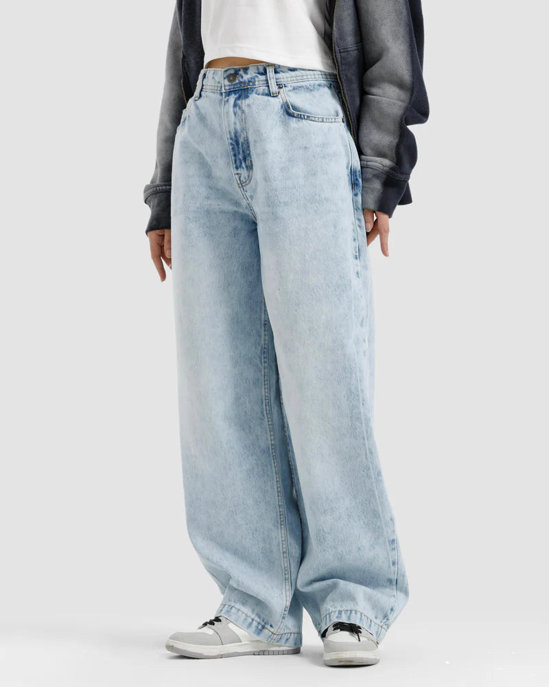 Oversized Baggy Jeans - Drop Waist Denim