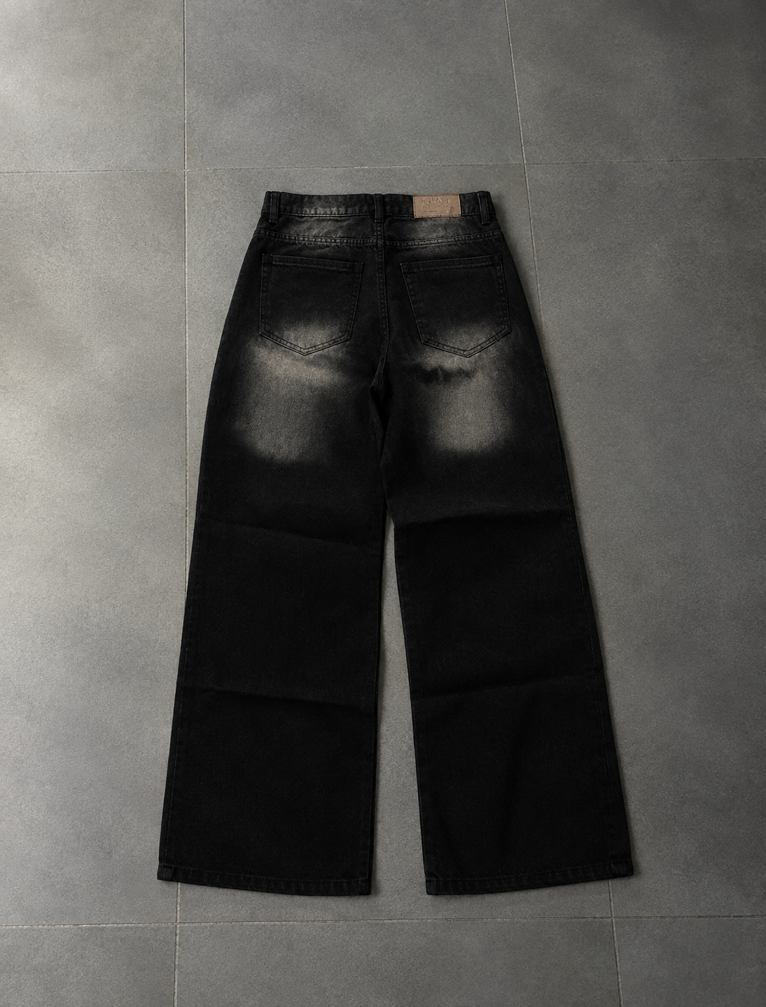 Washed Black Baggy Denim Jeans (Unisex)