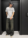 Washed Olive Wide Leg Jeans