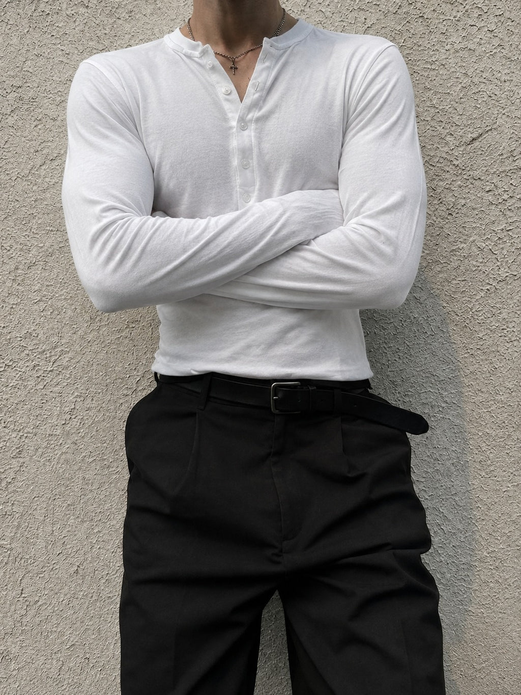 ZOYZA Essential Henley — White