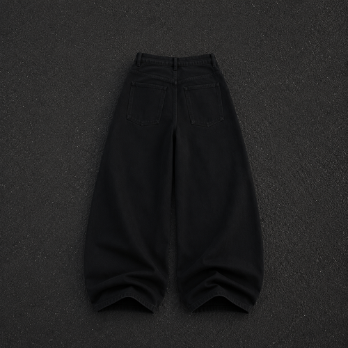 Obsidian Ultra Baggy Jeans | Zoyza Streetwear Denim